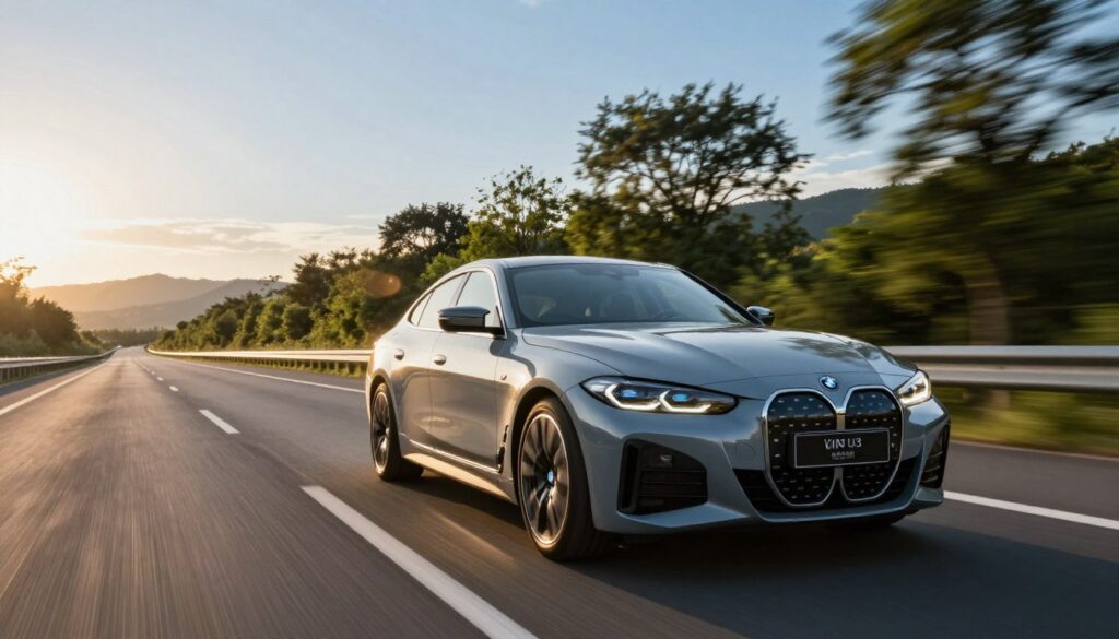 BMW i4 electric car highway range BMW i4 electric car highway range