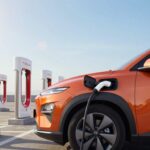 Hyundai Kona Electric charging speed at Tesla Superchargers
