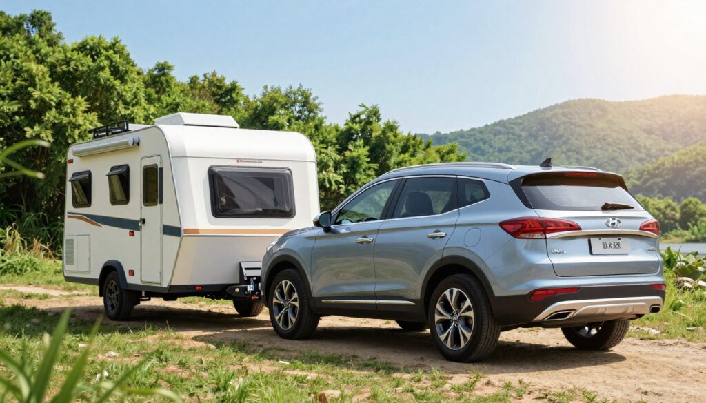 Hyundai Santa Fe camper towing features Hyundai Santa Fe camper towing features