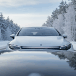 Mercedes-Benz EQE range test in cold weather conditions