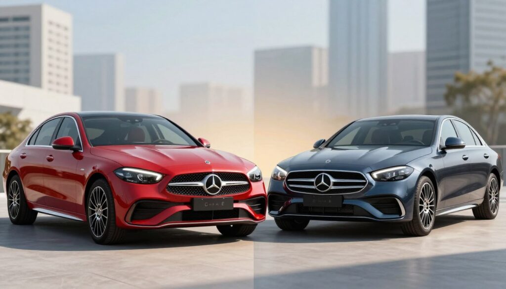 Mercedes C-Class vs E-Class features Mercedes C-Class vs E-Class features