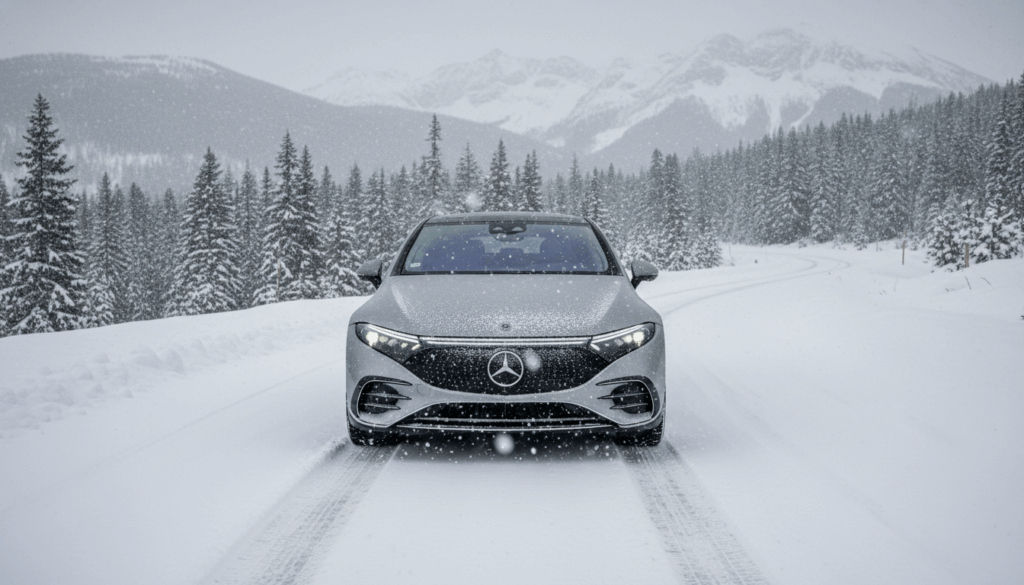 Mercedes EQE cold weather range test Mercedes EQE cold weather range test