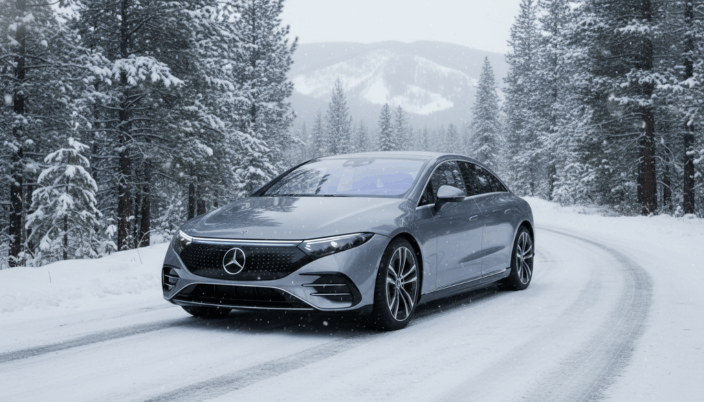 Mercedes EQE winter range test Mercedes EQE winter range test