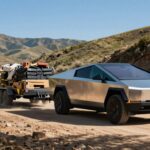 Tesla Cybertruck towing range test with a heavy trailer