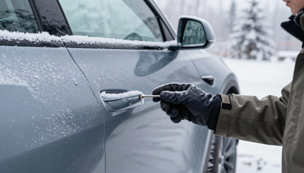 fixing frozen Tesla door handles fixing frozen Tesla door handles