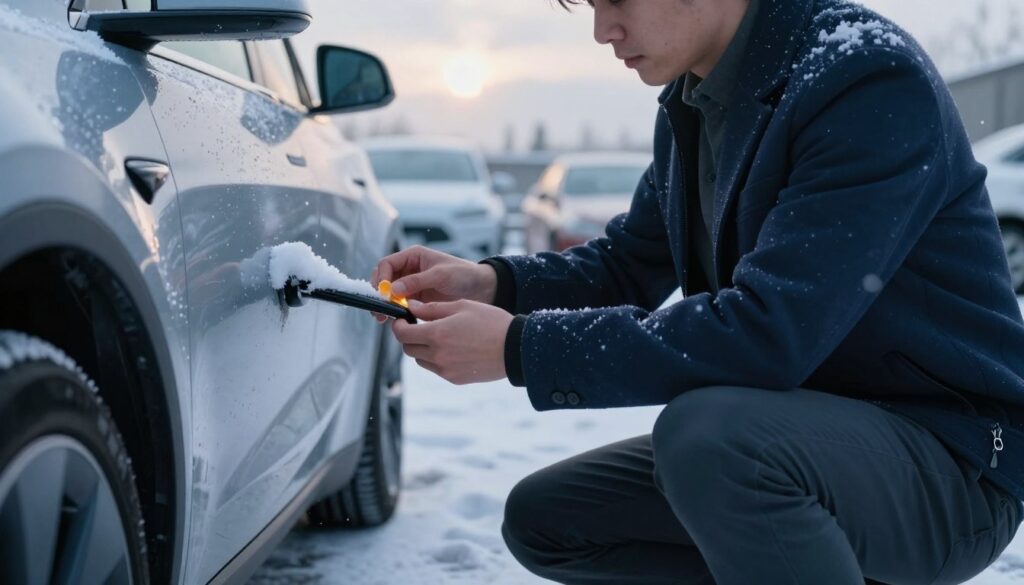 fixing frozen Tesla door handles fixing frozen Tesla door handles